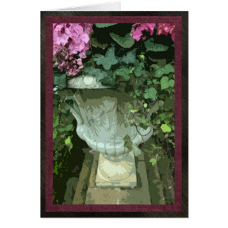 Urne mit Hydrangeas, Karte, 5" x7", leer