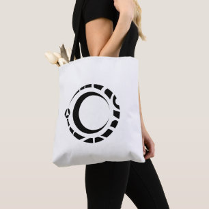Uroboros und Mond Pagan Wicca Alchemy Tote Bag