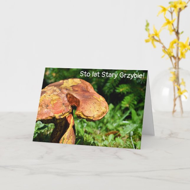 Urodziny - Funny Polish Geburtstagskarte Karte (Gelbe Blume)