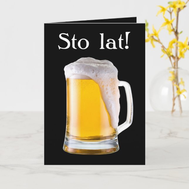 Urodziny - Polnische Geburtstagskarte für ihn Karte (Gelbe Blume)