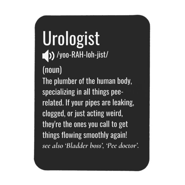 Urologe Definition lustig Urologie Magnet (Vertikal)