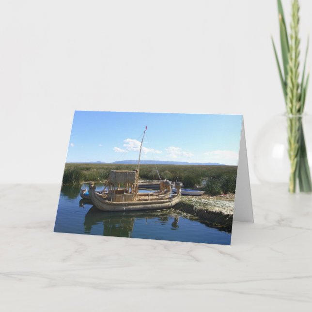 Uros-Inselboot Karte (Vorderseite)