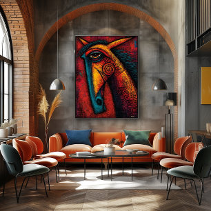 Urpferdgeist – Expressionistische abstrakte Wand  Poster