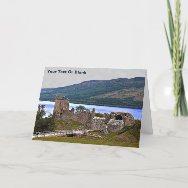 Urqhart Castle - Loch Ness Feiertagskarte (Vorderseite)