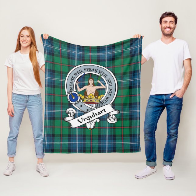 Urquhart Ancient Clan Abzeichen Tartan Kariert Fleecedecke (Beispiel)