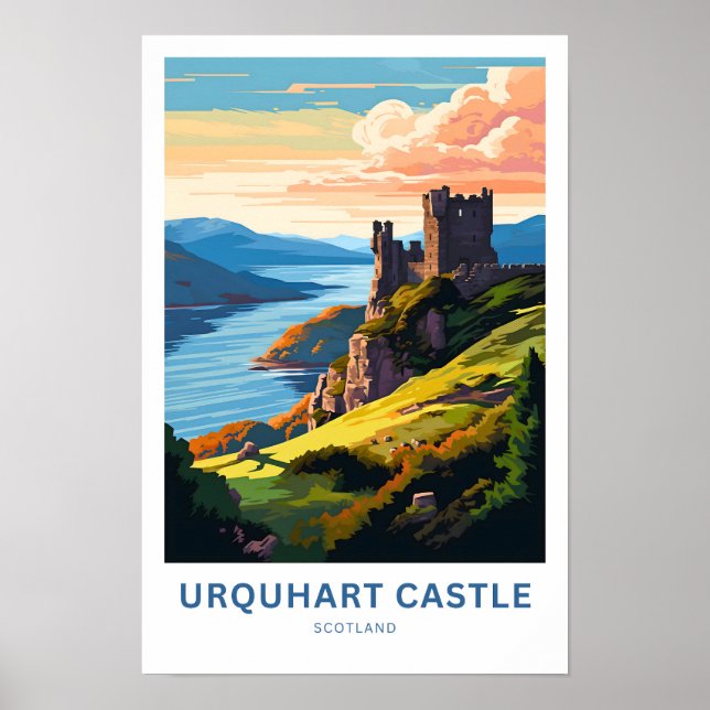 Urquhart Castle Scotland Travel Print Poster (Vorne)