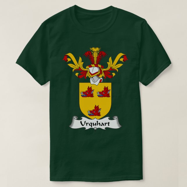Urquhart Coat of Arms Family Crest  T-Shirt (Design vorne)