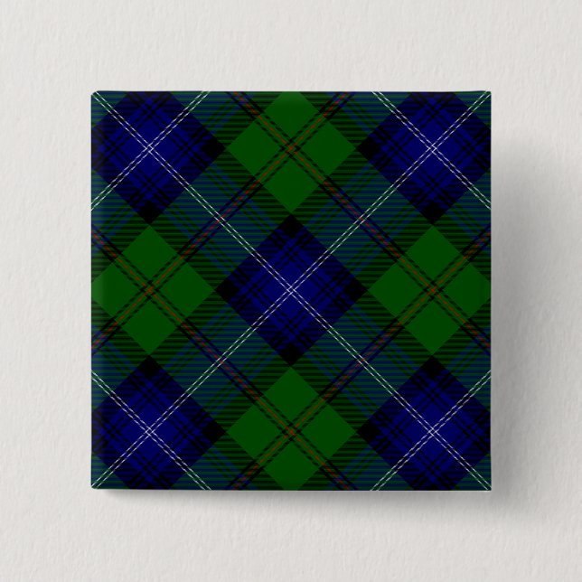 Urquhart tartan blue kariert button (Vorderseite)