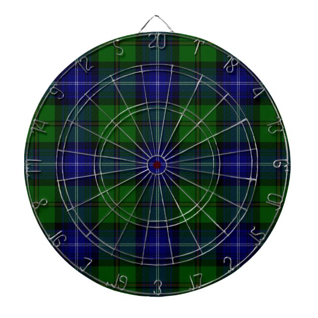 Urquhart tartan blue kariert dartscheibe (vorne)