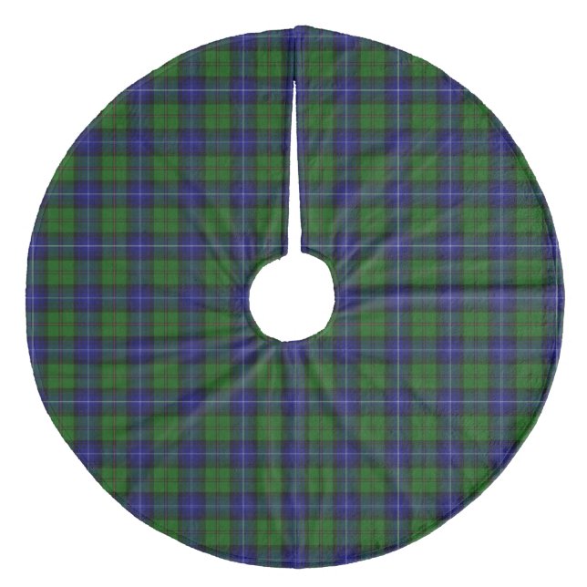 Urquhart tartan blue kariert fleece weihnachtsbaumdecke (Vorderseite)