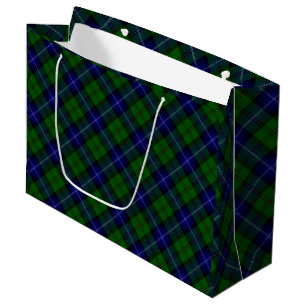 Urquhart tartan blue kariert große geschenktüte