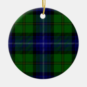 Urquhart tartan blue kariert keramikornament