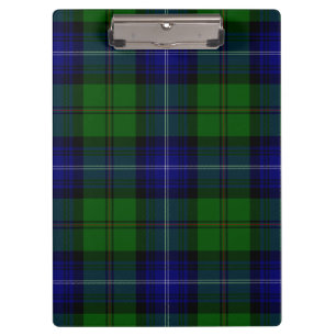 Urquhart tartan blue kariert klemmbrett