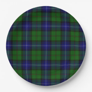 Urquhart tartan blue kariert pappteller