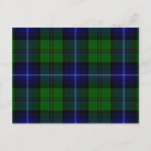 Urquhart tartan blue kariert postkarte