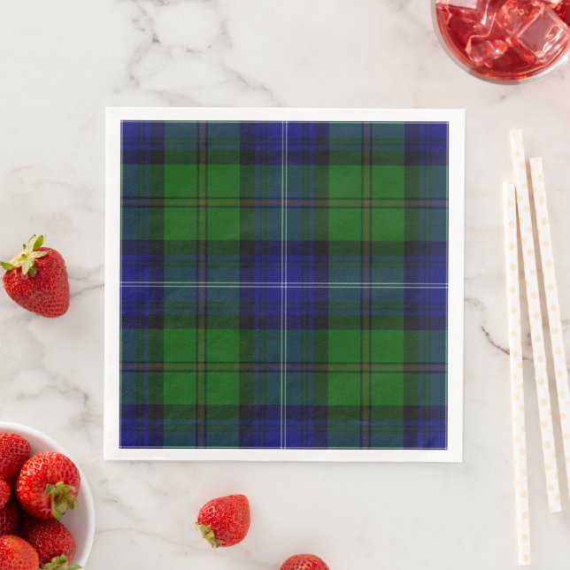 Urquhart tartan blue kariert serviette (Beispiel)