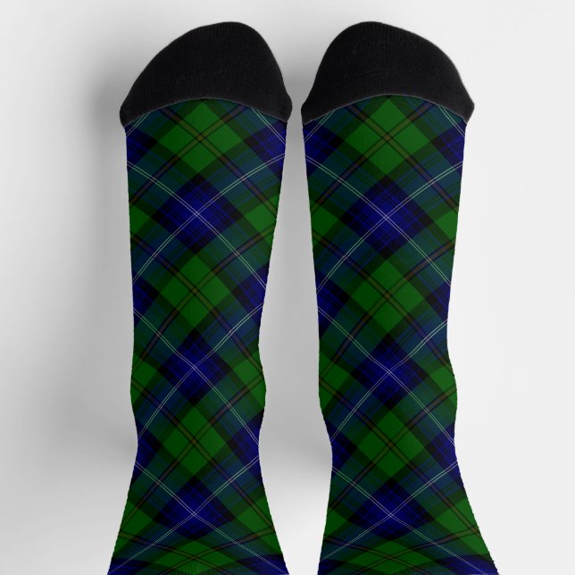 Urquhart tartan blue kariert socken (Oben)
