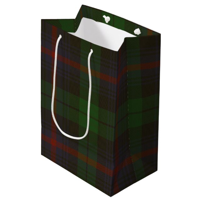 Urquhart Tartan Mittlere Geschenktüte (Vorderseite Schrägansicht)
