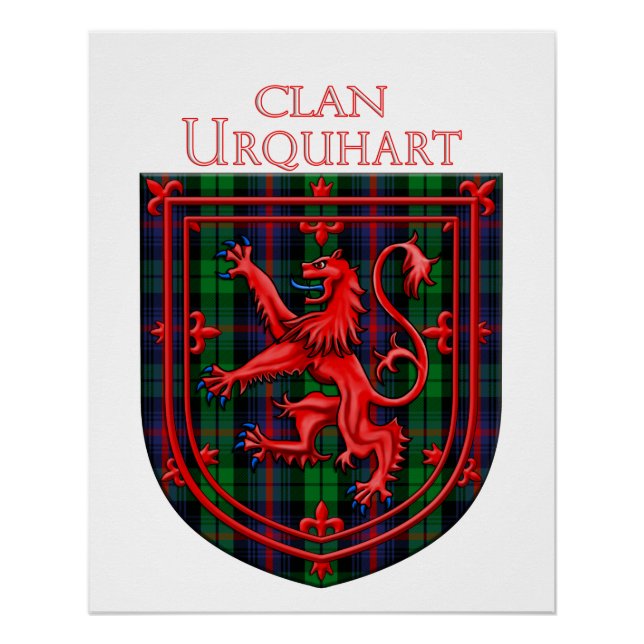 Urquhart Tartan Scottish Kariert Lion Rampant Poster (Vorderseite)