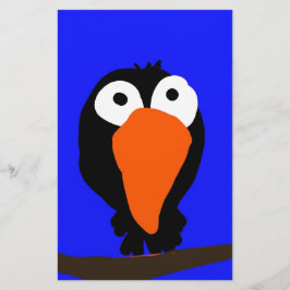 Urraco zeichnend schwarzer Vogel Briefpapier