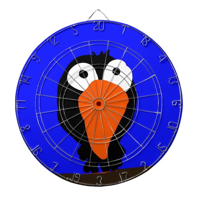 Urraco zeichnend schwarzer Vogel Dartscheibe (vorne)