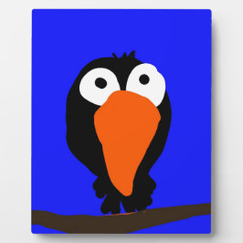 Urraco zeichnend schwarzer Vogel Fotoplatte