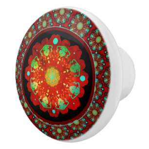 Urrhythmen Mandala Muster Keramikknauf
