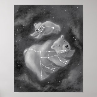 Ursa Major und Ursa Mini Bären Poster