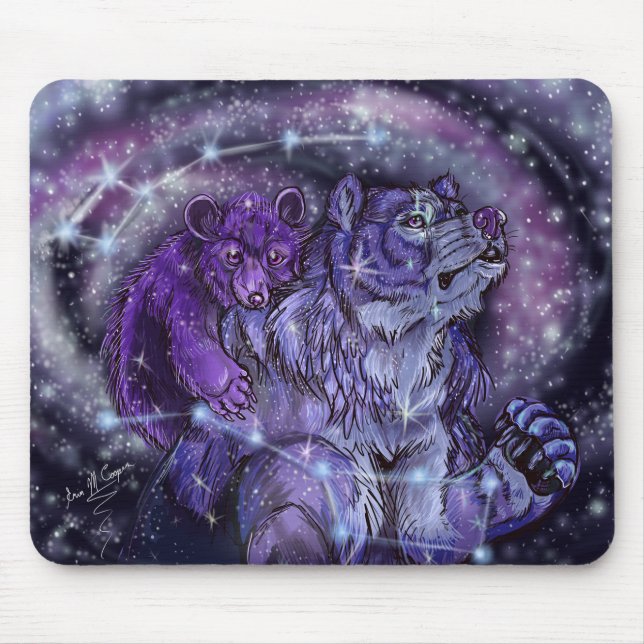 Ursa Mini- und Major-Star-Bären Mousepad (Vorne)