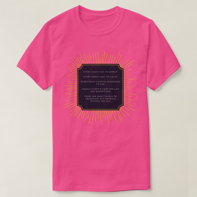 Ursache und Wirkung T-Shirt (Design vorne)