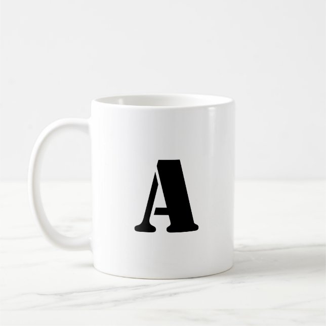 Urschrift | Aquamarin Monogram Modern Stilvoll Coo Kaffeetasse (Links)