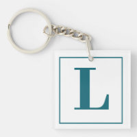 Urschrift | Aquamarin Monogram Modern Stilvoll Coo