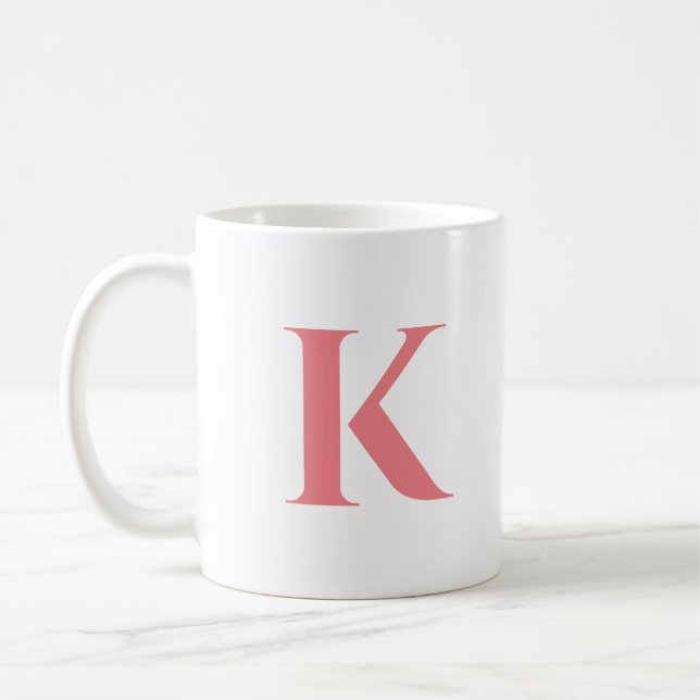 Urschrift | Monogram Modern Stylish Trendy Kaffeetasse (Links)