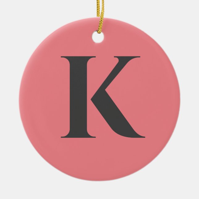 Urschrift | Monogram Modern Stylish Trendy Keramik Ornament (Vorne)
