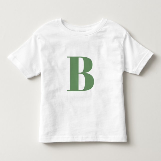 Urschrift | Monogram Modern trendy Sage Green Kleinkind T-shirt (Vorderseite)