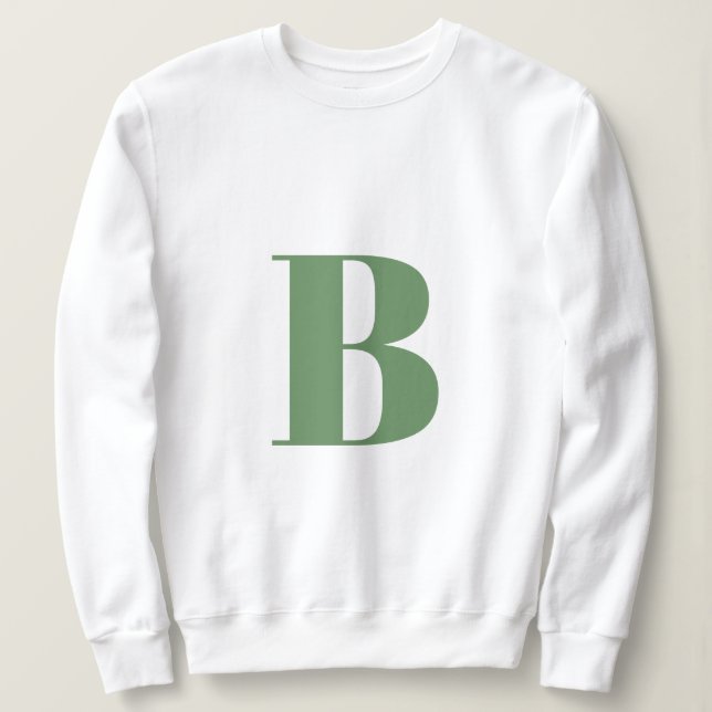 Urschrift | Monogram Modern trendy Sage Green Sweatshirt (Design vorne)