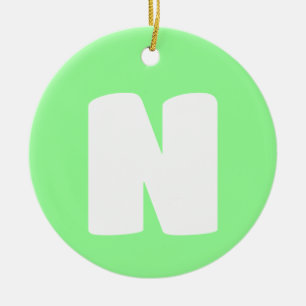 Urschrift Neon Mint Trendy Modern Keramik Ornament