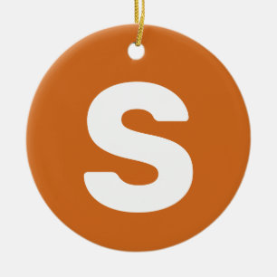 Urschrift Schokolade Braun Einfache Elegant Keramik Ornament