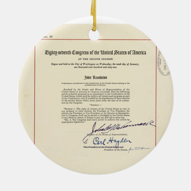 URSPRUNG 24. Änderung der Verfassung der Vereinigt Keramik Ornament (Hinten)