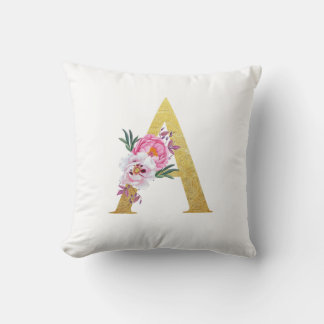 Ursprünglich ein Blumenluxus Elegant Gold Rosa Blu Kissen