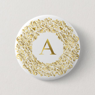 Ursprünglich ein goldenes Damasken Classic Muster Button