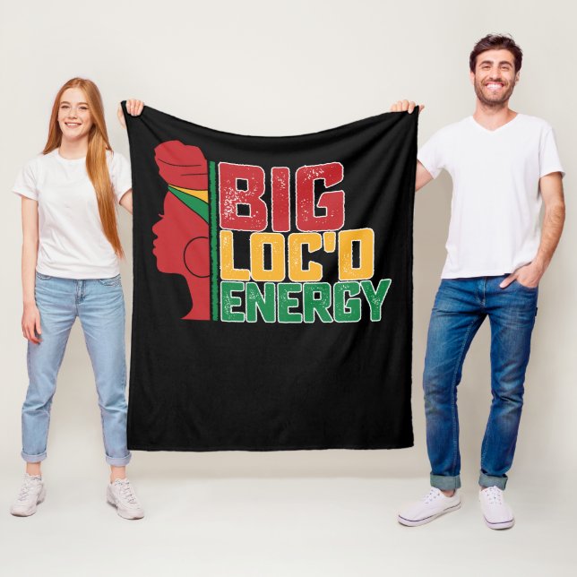 Ursprünglich war die "Big Loc'd Energy Black Freed Fleecedecke (Beispiel)