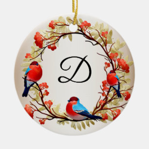 Ursprünglich war die Red Monogram Keramik Ornament