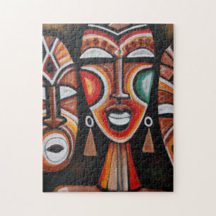 Ursprüngliche afrikanische Maskenkunst  Puzzle