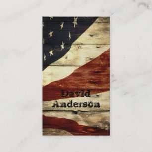 Ursprüngliche Americanascheunen-Holz-amerikanische Visitenkarte