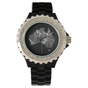 Ursprüngliche Australien-Karten-Kunst - wählen S Armbanduhr