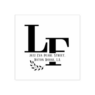 Ursprüngliche Blätter Hochzeit mit großem Namen Gummistempel