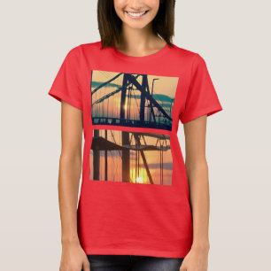 Ursprüngliche Brücken-Fotos auf dem T - Shirt de