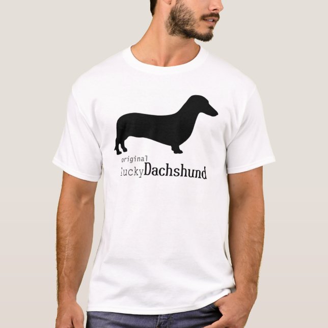 Ursprüngliche glückliche Dackel T-Shirt (Vorderseite)