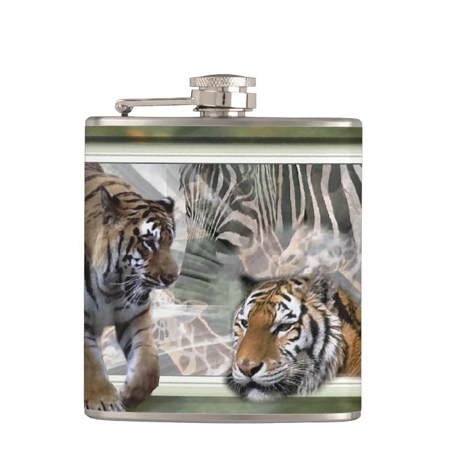 Ursprüngliche Jungle Print Flachmann (Vorderseite)